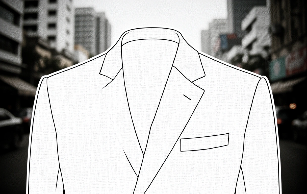Lapel width and ratio diagram